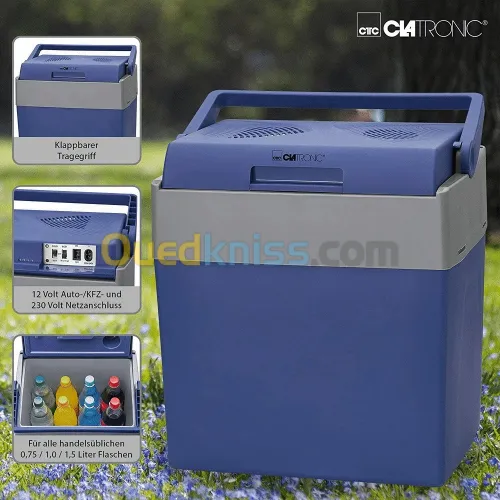 Glacière électrique 30L Pour Voiture Camping Et Voyage Clatronic KB 3714 Bleu