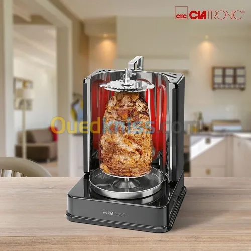 Multi-grill vertical 3en1 Rôtisserie & Chawarma CLATRONIC 1400 W