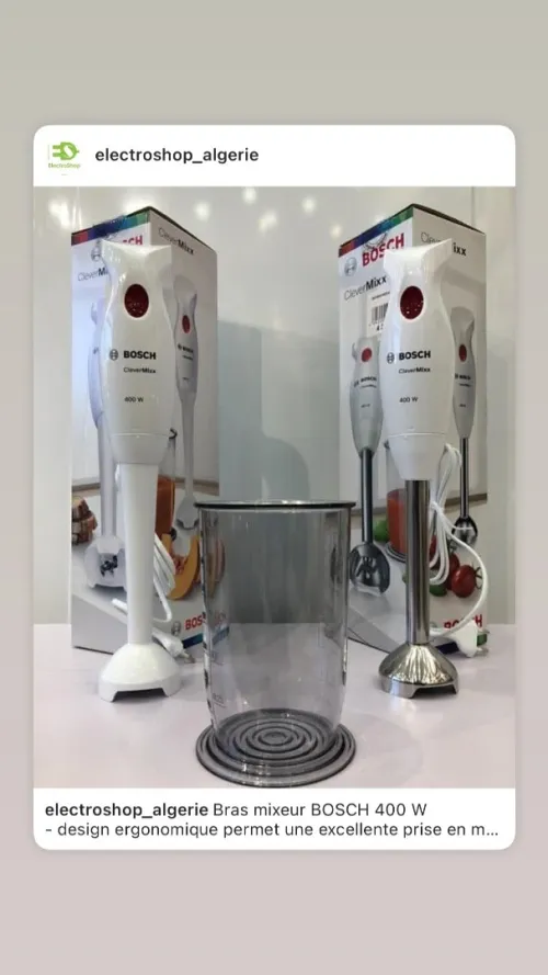 Bras Mixeur Bosch 400 W Plongeant CleverMixx INOX / PLAS