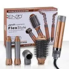 Brosse ENZO 4en1 Flex Style Multifonctions (Brosse soufflante, séchoir, 2 boucleurs) EN-4131