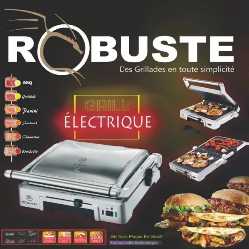 panineuse et plaque de grill Robuste GV2000