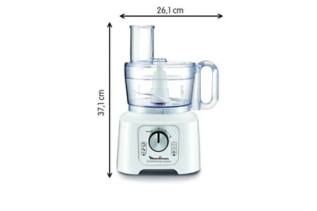 Robot multifonction MOULINEX DOUBLEFORCE COMPACT 800 W AVEC BLENDER, 7 ACCESSOIRES FP544111