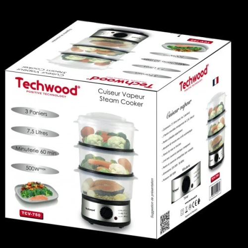 Cuiseur Vapeur TECHWOOD 500 W TCV-750