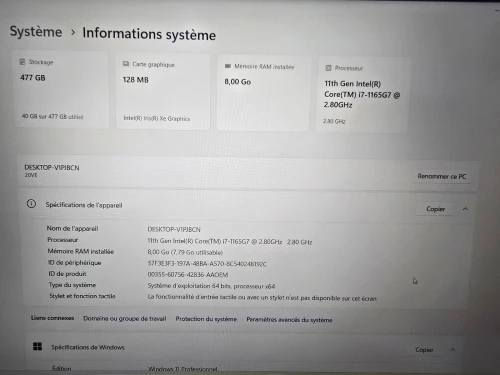 Lenovo Thinkbook 15 G2 i7 11eme