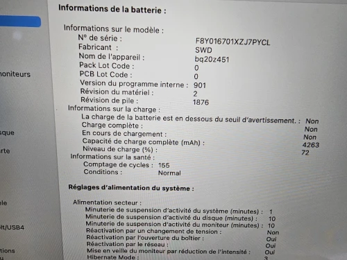 VENDU- Macbook Pro i5-2020 (13,3 inch , 2020) Touchbar 16G/1T