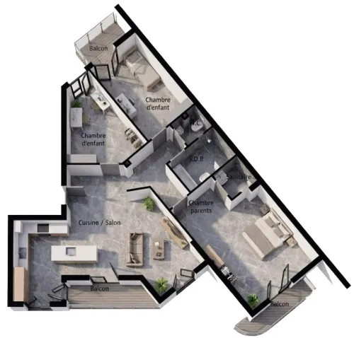 Vente Appartement F4 Alger El achour