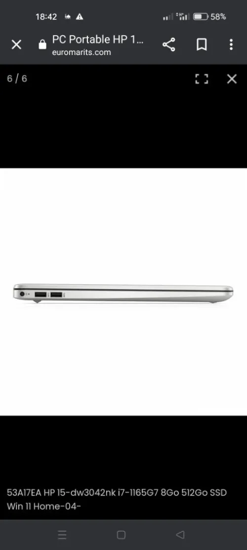 PC PORTABLE HP 15-Dw3019nk I3-1115G4/4G/256SSD/ WIN10/15.6