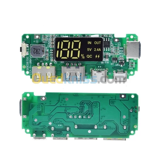 Module d'alimentation USB 5V 2,4 A pour batterie Lithium 18650 arduino 