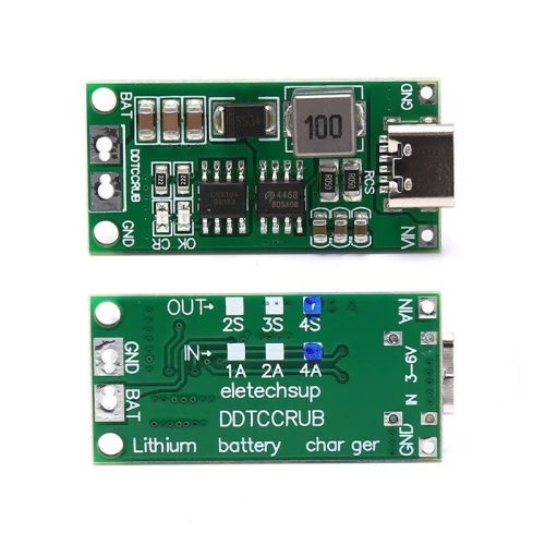 Multi-Cell 2S 3S 4S Type-C à 8.4V 12.6V 16.8V LiPo Polymer Li-Ion ARDUINO