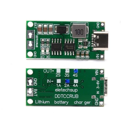 Multi-Cell 2S 3S 4S Type-C à 8.4V 12.6V 16.8V LiPo Polymer Li-Ion ARDUINO