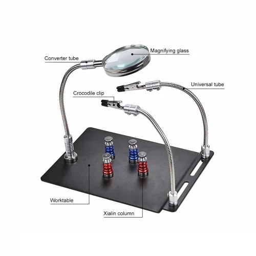 Arduino - Support PCB Magnétique Bras Flexible TE804 / Loupe TE802 Station de Soudure LED 