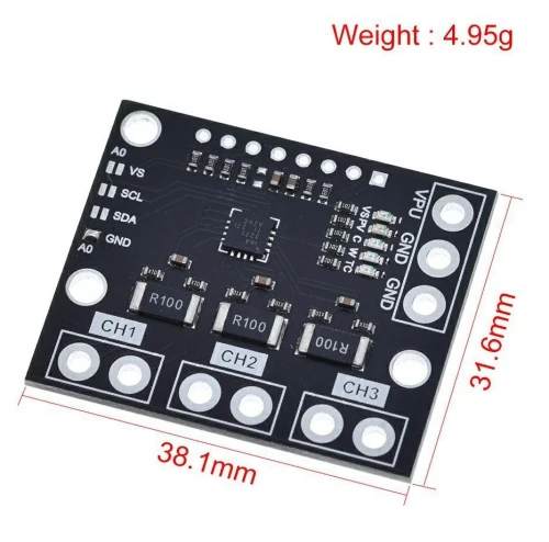  capteur arduino de courant & tension ina3221