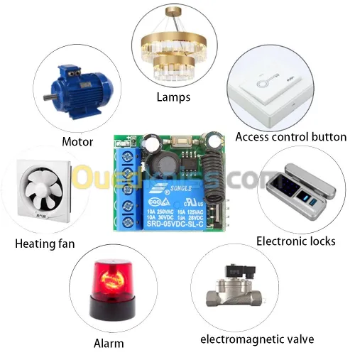 module relais émetteur-récepteur RF 433 Mhz Arduino 