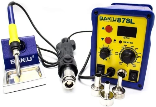 Station à Air chaud BAKU BK-878 L2 2-en-1 Air chaud + Fer à souder