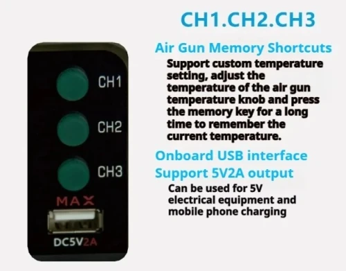 Station à Air chaud KADA 8586D 2-en-1 Air chaud + Fer à souder