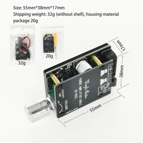amplificateur AUDIO MINI  ZK-502L  et ZK-502C  arduino 