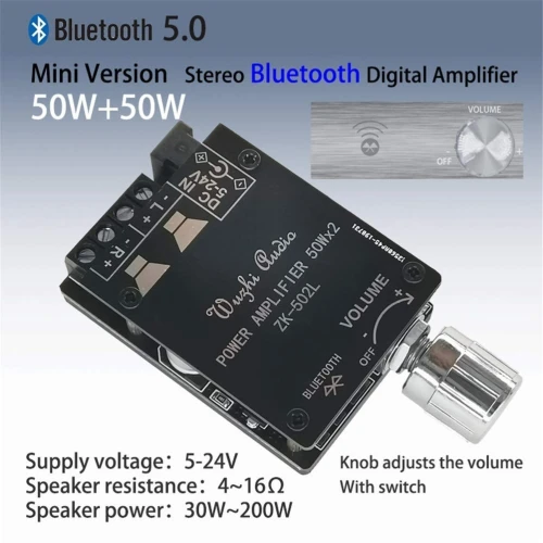 amplificateur AUDIO MINI  ZK-502L  et ZK-502C  arduino 