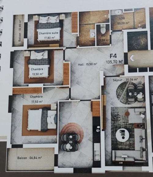 Vente Appartement F4 Oran Bir el djir