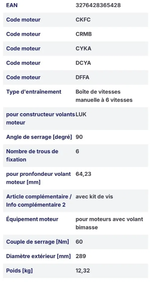 Volant moteur Valeo 836542