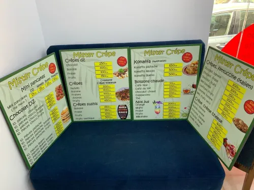 Menu en forex fast food resto caféteria