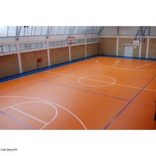 Revêtement de sol salle sportif  Polyuréthane collé sur place 