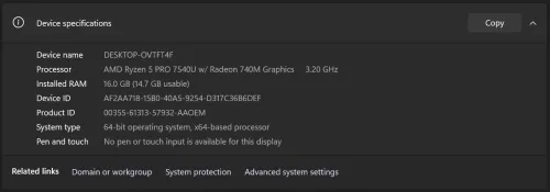 Lenovo ThinkPad T14s Gen 4 | Ryzen 5 PRO | 16GB RAM | SSD 512GB | حالة ممتازة