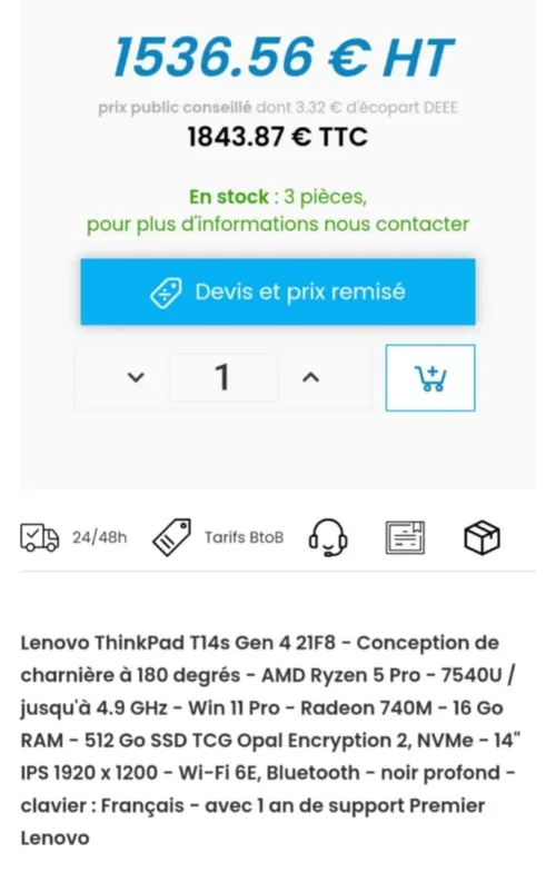 Lenovo ThinkPad T14s Gen 4 | Ryzen 5 PRO | 16GB RAM | SSD 512GB | حالة ممتازة