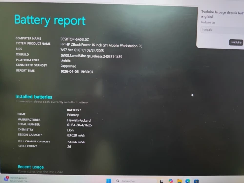 Station de travail Hp Zbook Ultra 7 155h RTX 2000