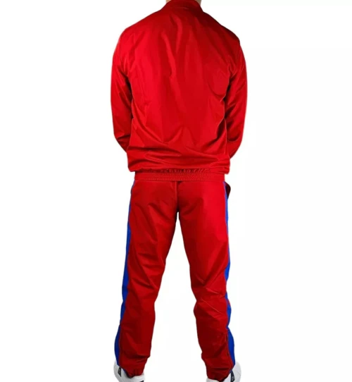 ORIGINAL LACOSTE boutique PARIS / GROS / Detail / Ensemble Survetement Rouge et Beige 2025 / Pantalon Toile Bleu marine