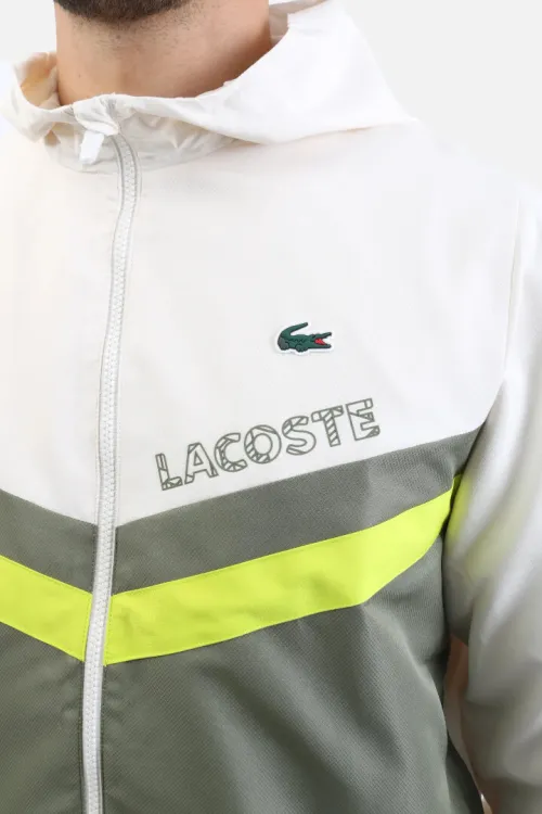 ORIGINAL LACOSTE boutique PARIS / GROS / Detail / Ensemble Survetement Rouge et Beige 2025 / Pantalon Toile Bleu marine