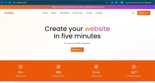 Site web à 13 500 da