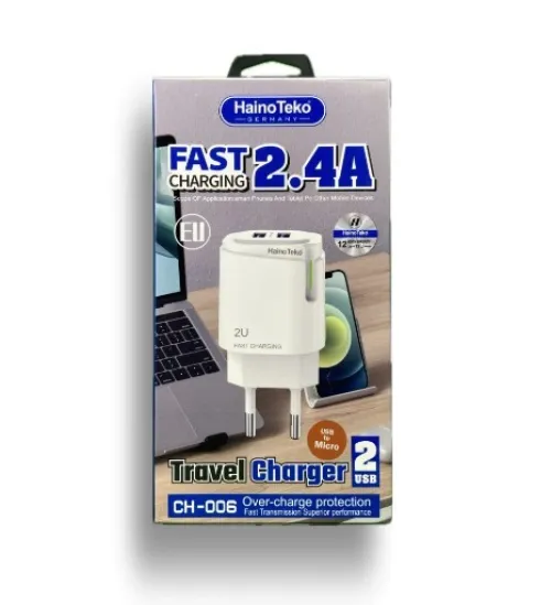 Chargeur Fast Charging 2.4A - double port.