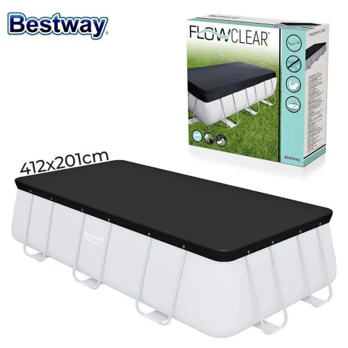غطاء مسبح - Bache Piscine Rectangulaire en Polypropylène 412x201cm Bestway 58232
