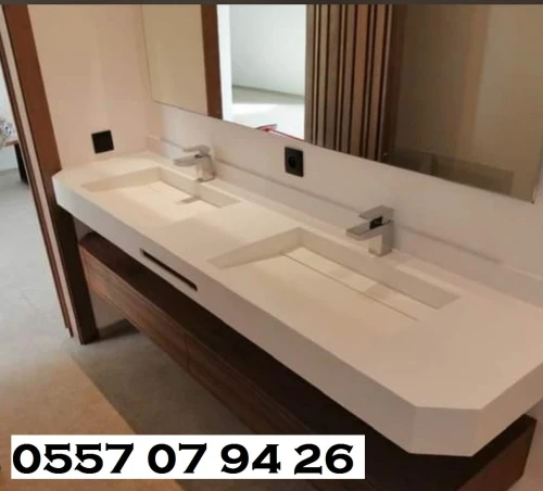 Double vasque sur mesure en CORIAN