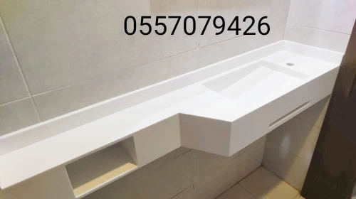 Lave mains sur mesure en Corian