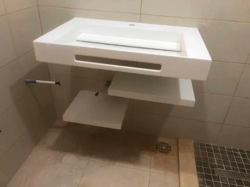 lavabo en solid surface CORIAN sur-mesure 