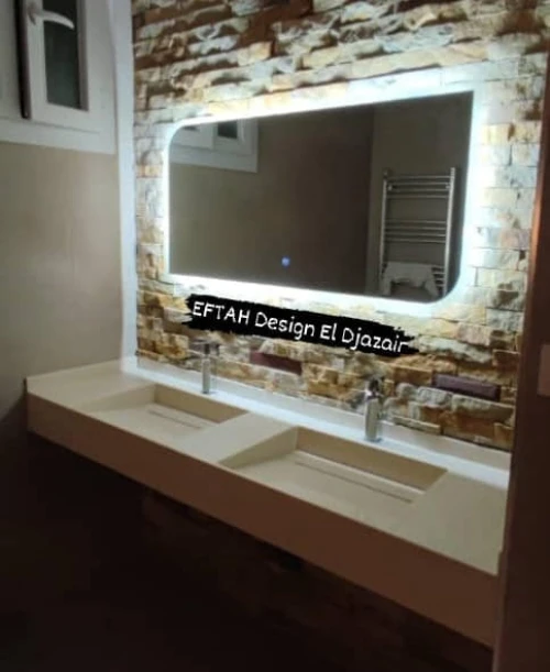 Lavabo Double vasque en Corian 