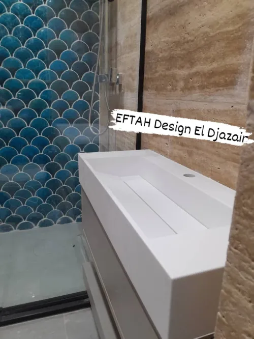 Lavabo sur mesure en Corian