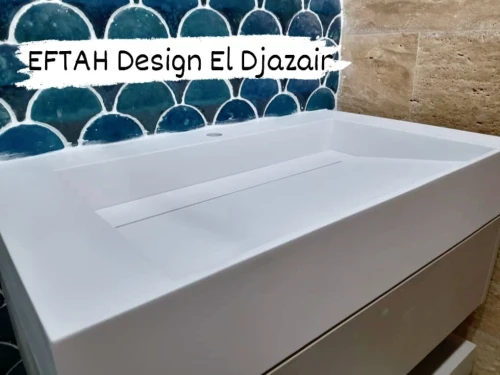 Lavabo sur mesure en Corian