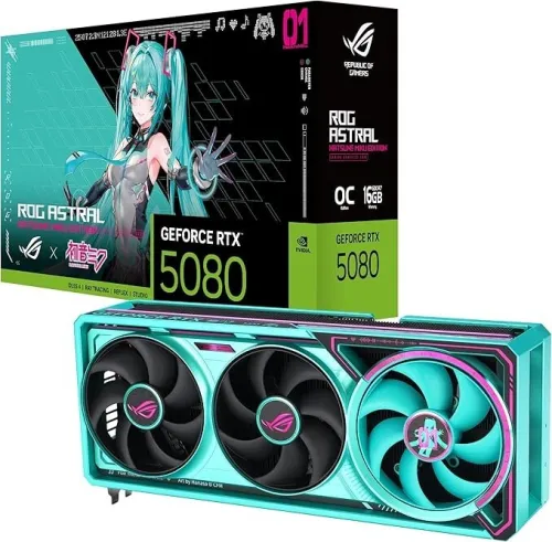 RTX 5080 16GB GDDR7 ASUS ROG Astral atsune Miku Edition