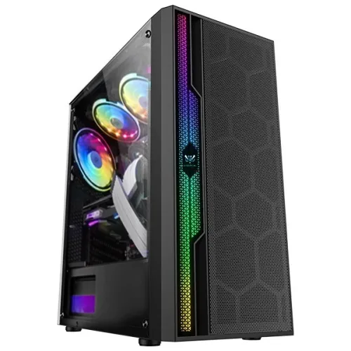 CASE HYBROK VOLCANO ARGB BLACK 4 FANS