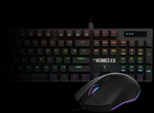 COMBO CLAVIER MECANIQUE MOUSE GAMING GAMDIAS HERMES E6 2IN1