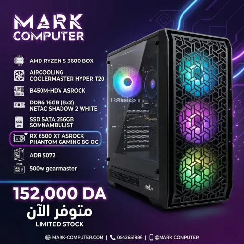 RYZEN 5 3600-RTX 6500XT 8GB