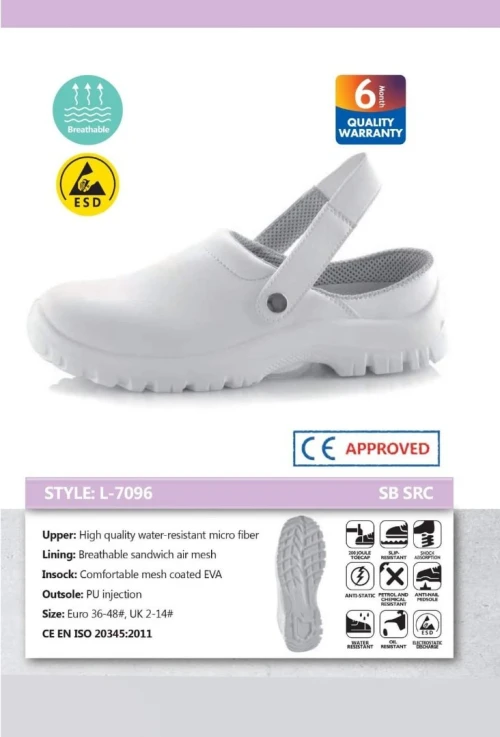 Chaussure et sabots de sécurité avec embout 