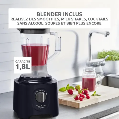 Robot Multifonction Moulinex EasyForce 800W 2.4L 25 Fonctions 6 Accessoires