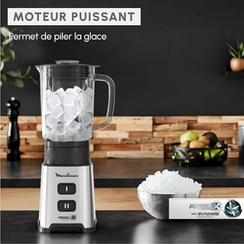 Blender En Verre Et Gourde 2EN1 - 400W 1L Pulseo Moulinex خلاط كهربائي 2 في 1
