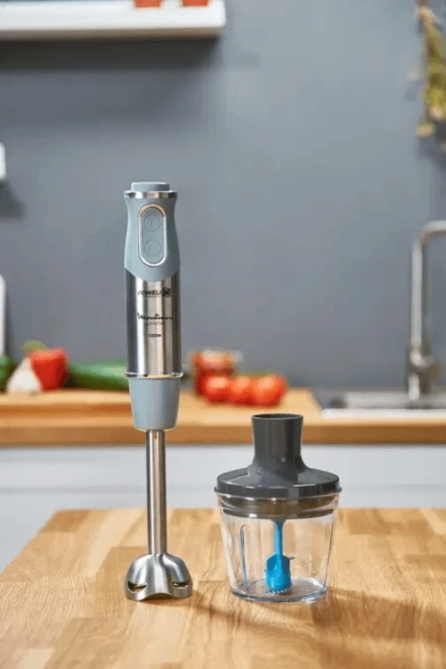 Bras Mixeur 3en1 Plongeant Moulinex QuickChef 1000W et 10 Vitesses avec Hachoir et Verre doseur