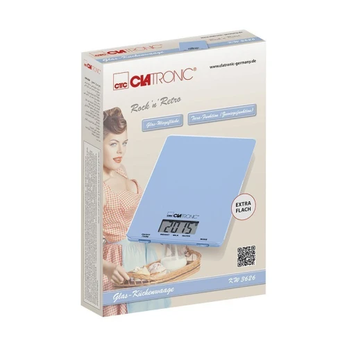 Balance De Cuisine Numérique 5 KG Clatronic en Verre ميزان مبطخ زجاجي