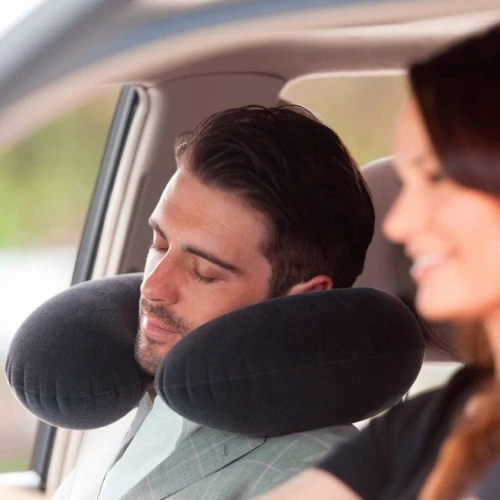 Oreiller Cervical De Voyage Gonflable pour Avion Voiture et Bureau Intex - وسادة سفر