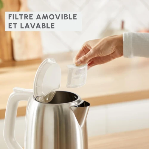 Bouilloire Électrique Moulinex Subito Plus 1.7L 2000W Sans Fil Inox - Indicateur 1 Tasse